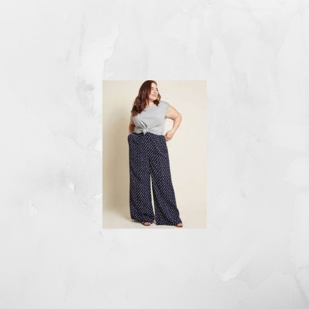 Modcloth Wide leg Palazzo Pants Navy Sz 4X
